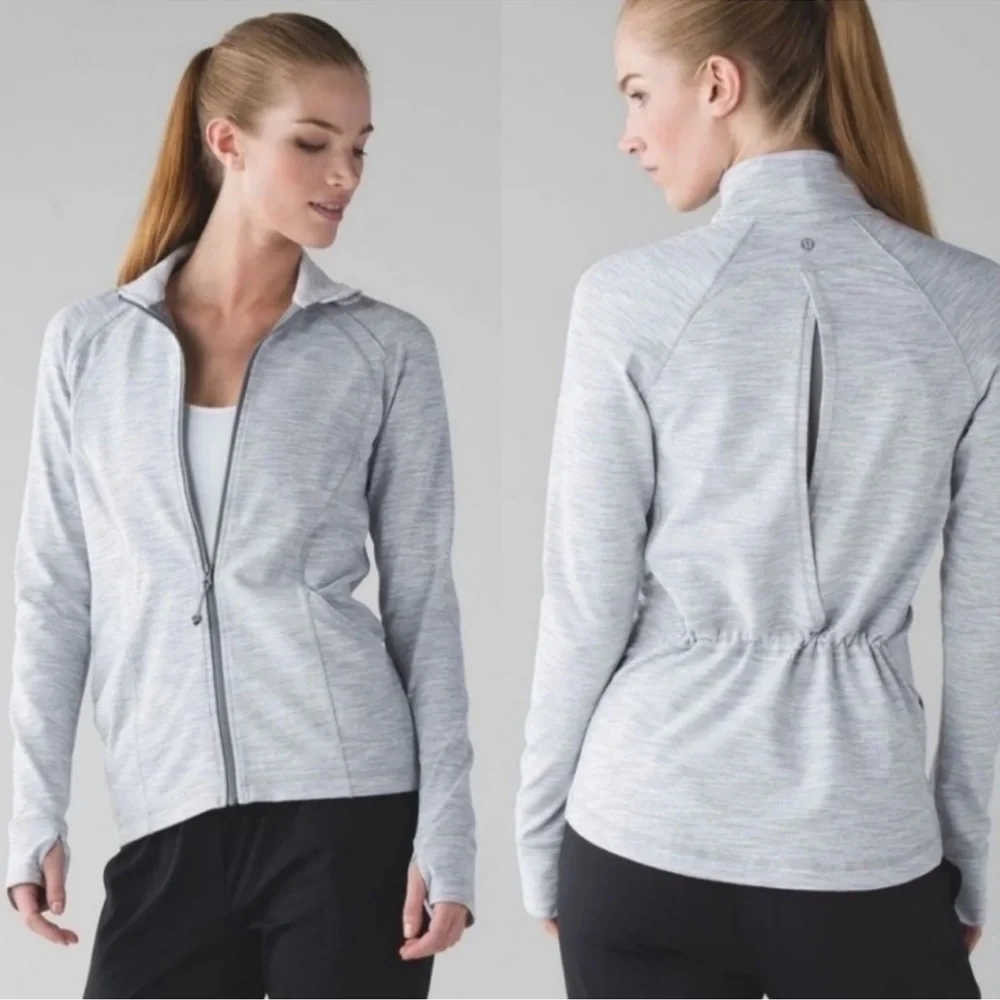 Lululemon Sunshine Salutation Jacket Womens 6 Gray
